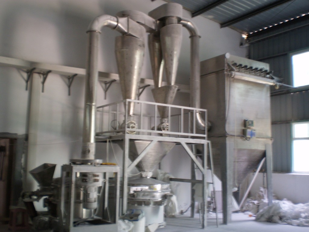 Milling and sieving line