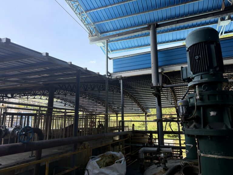 Agitated tank and process piping at a Green Agrochem production site