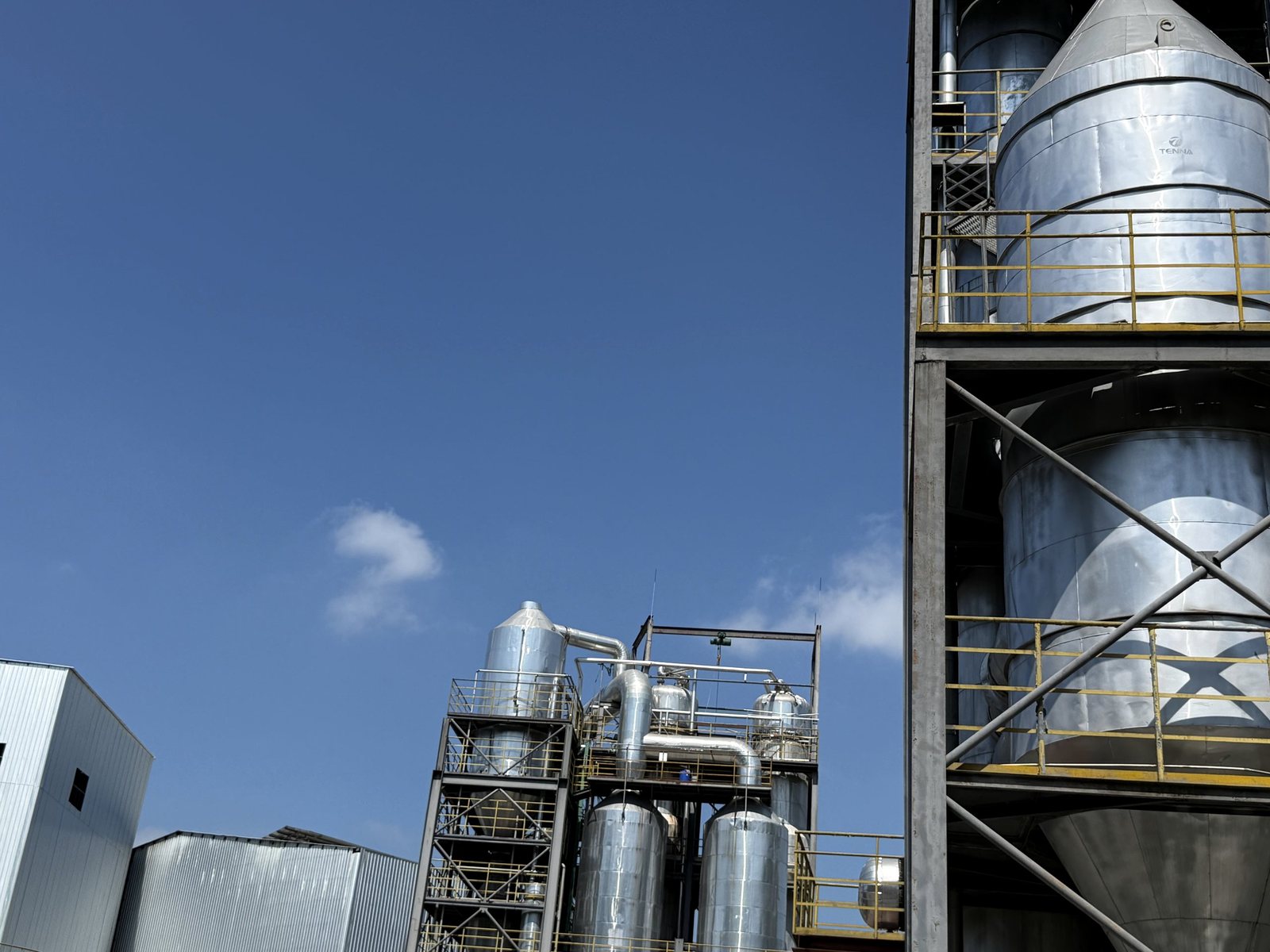 Spray drying towers and evaporators at a Green Agrochem production site